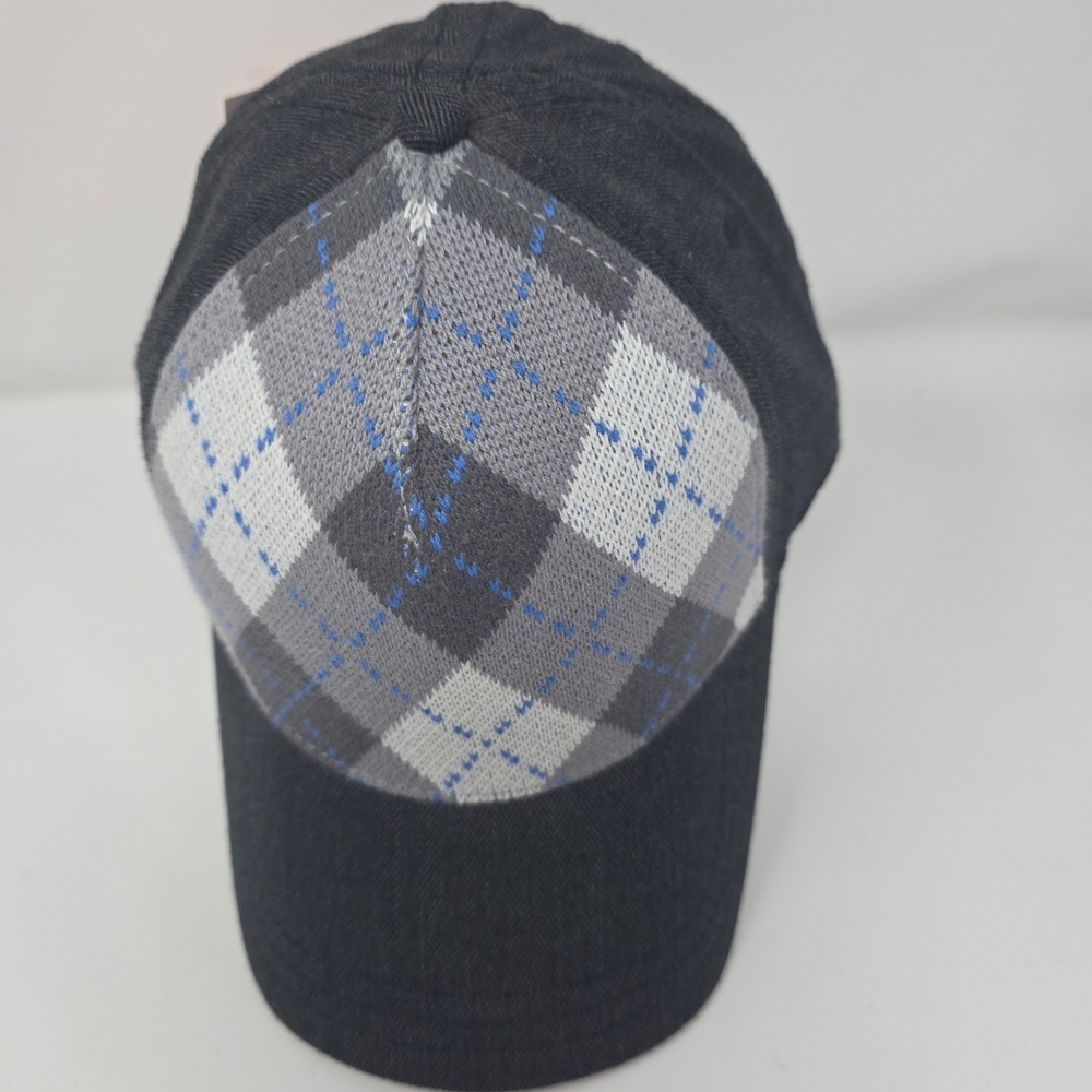 HYP Structure Baseball Cap OSFA Argyle Knit Herringbone Black Grey 2008 Sample